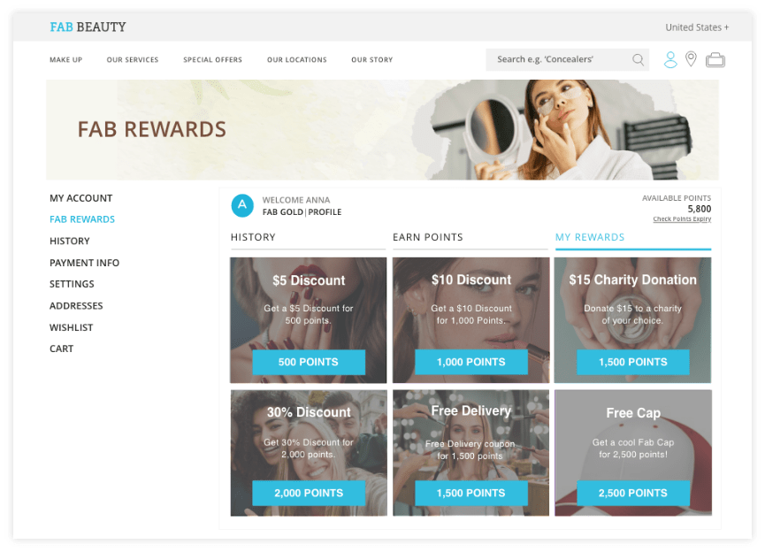 Beauty Cosmetics Loyalty Rewards