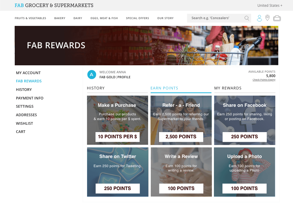 Loyalty Points Grocery Supermarkets