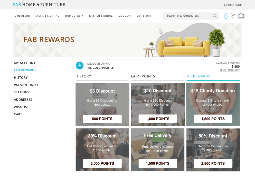 Loyalty Rewards Home Furniture