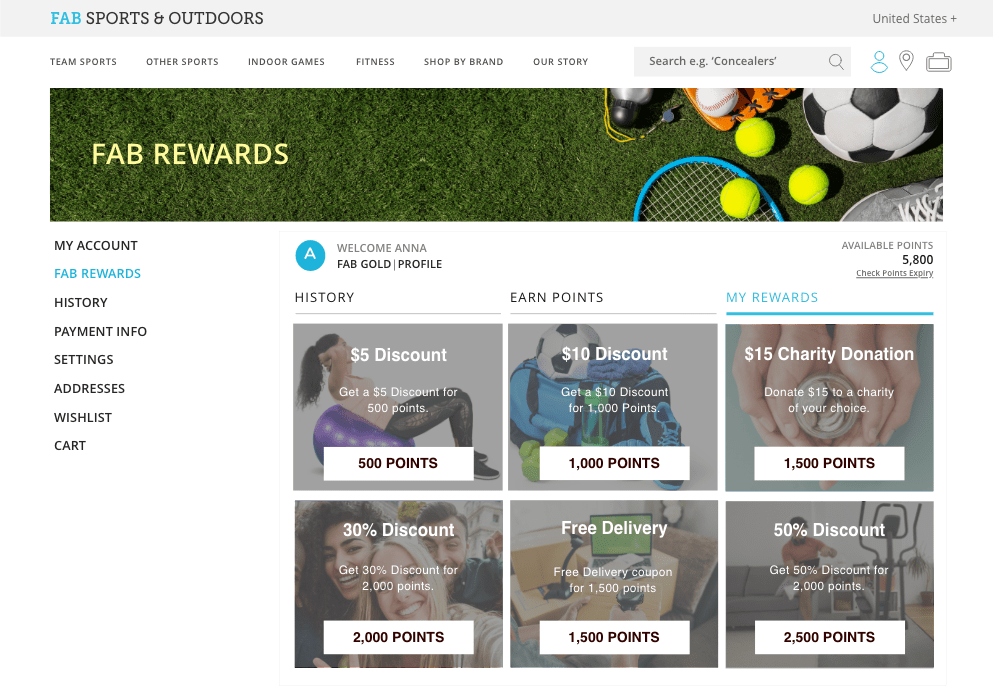 Loyalty Rewards Sports Outdoors